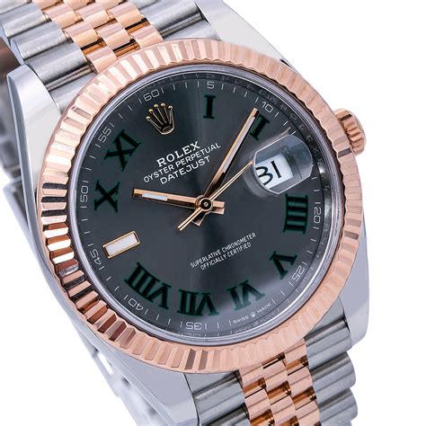 Rolex Datejust 41 'Wimbledon dial' Rose Gold 